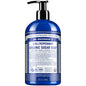 Dr. Bronner's Organic 4-in-1 Pump Soap with Sugar and Peppermint in a 12 fl oz bottle, suitable for bath and body use.