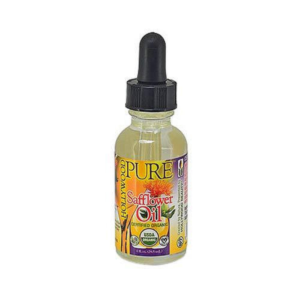 Bottle of Hollywood Beauty Pure Organic Primrose Oil for bath and body, 1 oz, natural skincare product by Pasteur Pharmacy.