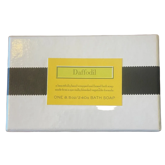 Lafco New York Daffodil Bath Soap 8.5oz in a clear container, featuring a floral label, designed for luxurious bath and body care.