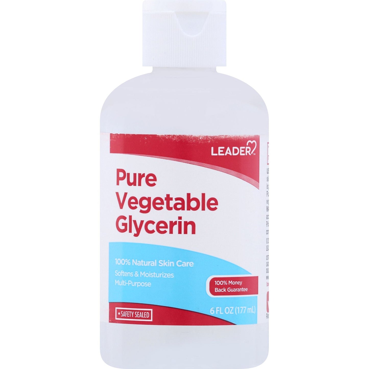 Pasteur Pharmacy Leader 100% Pure Vegetable Glycerin in a 6 fl oz bottle, ideal for bath and body skincare.