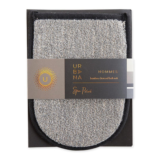 Pré de Provence Spa Prive men's bamboo charcoal bath mitt from Pasteur Pharmacy's bath and body collection.