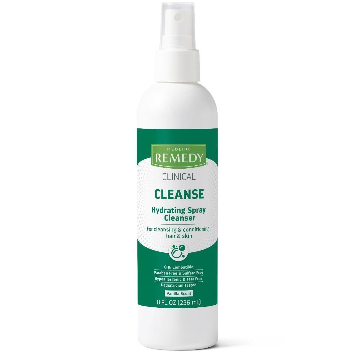 Remedy Phytoplex Hydrating Spray Cleanser in an 8 oz bottle, gentle bath and body product by Pasteur Pharmacy with soothing ingredients.