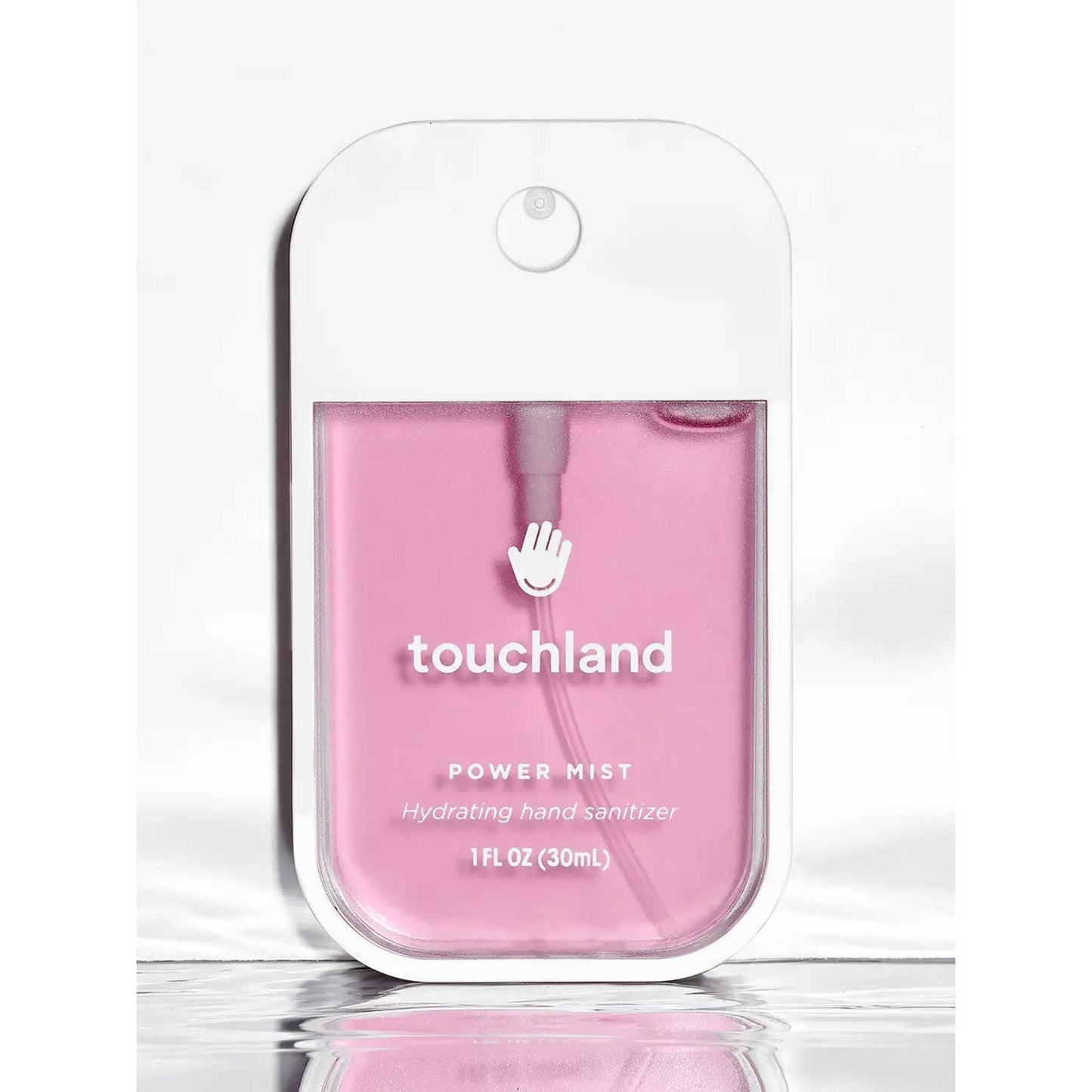 Touchland Berry Bliss Power Mist hydrating hand sanitizer in a 30ml spray bottle, from Pasteur Pharmacy's bath and body collection.