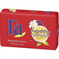 Bar soap featuring passionfruit scent from Fa, 125g, in a bath product image showcasing the soap's vibrant packaging.
