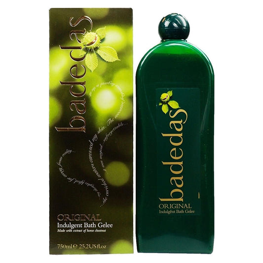Pasteur Pharmacy Badedas Original Indulgent Bath Gel in 25.2 oz bottle, featuring rich, calming formula with botanical extract.