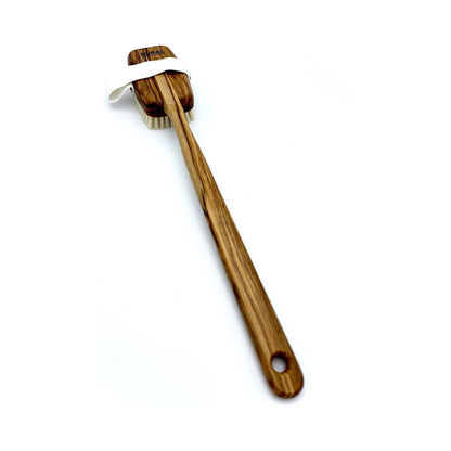 Dural Bath & Massage Brush with light natural bristles and olive wood handle for exfoliating and relaxing bath experiences.