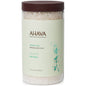 Natural Ahava Dead Sea Salt mineral bath salt in a 32 oz jar, featuring coarse white crystals for relaxing bath use.