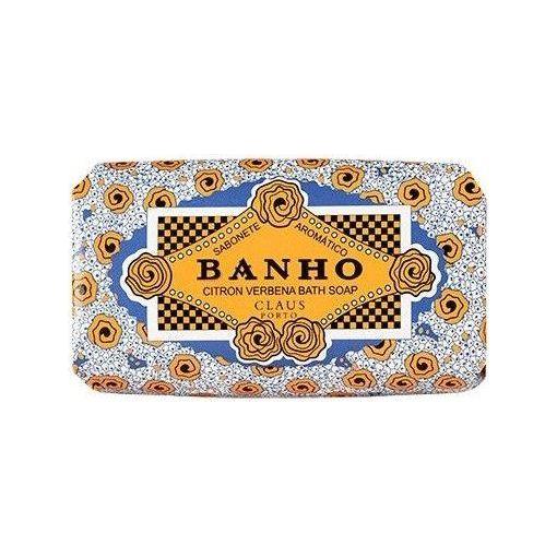 Claus Porto Citron Verbena bath soap by Pasteur Pharmacy, 5.3 oz, with fresh lemon and verbena scent, in a decorative soap bar.