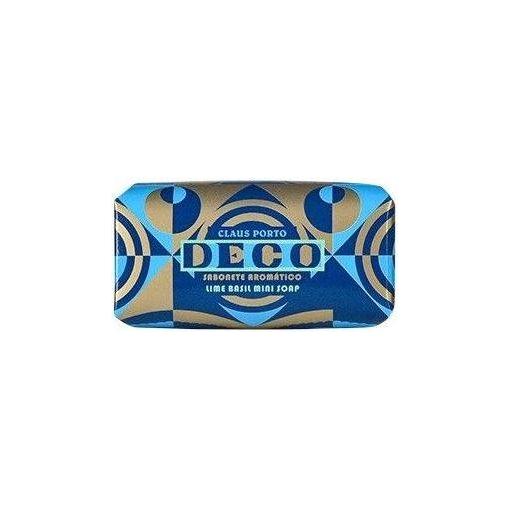 Claus Porto Deco Lime Basil Bath Mini Soap by Pasteur Pharmacy, 1.7 oz, showing a decorative soap with lime and basil scent.