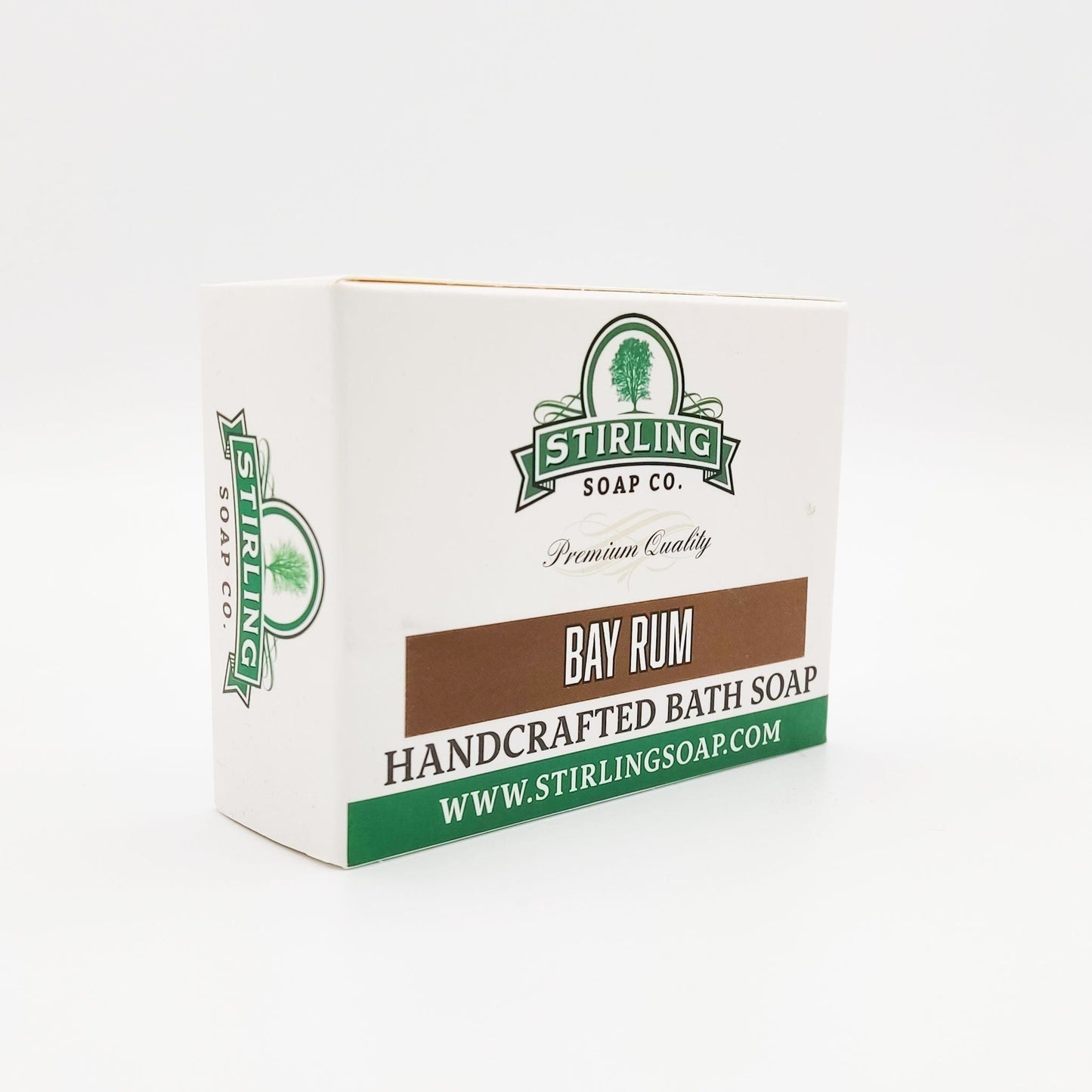 Pasteur Pharmacy Stirling Soap Co. Bay Rum Bath Soap, 5.5 oz, with creamy lather and aromatic bay rum scent.