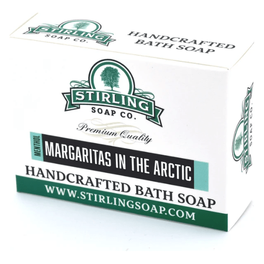 Stirling Soap Co. Margaritas in the Arctic Menthol Bath Soap in a 5.5 oz bar, featuring bright citrus and refreshing menthol scent.