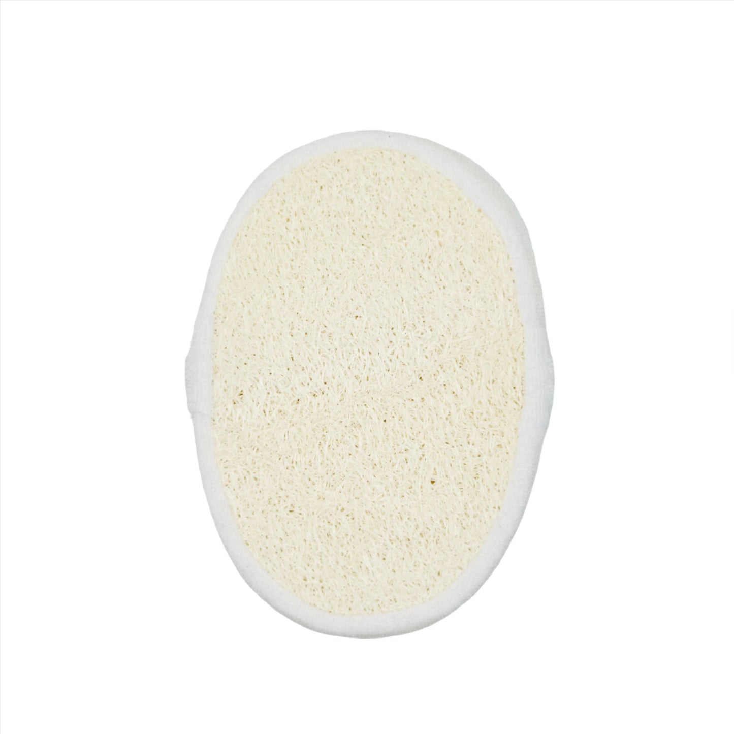 Oval terry cloth bath sponge from Pasteur Pharmacy, soft loofah for gentle cleansing and exfoliation in the shower.