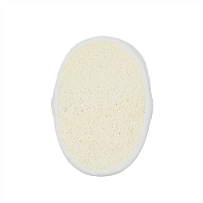 Oval terry cloth bath sponge from Pasteur Pharmacy, soft loofah for gentle cleansing and exfoliation in the shower.