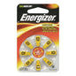 Energizer Zinc Air Size 10 hearing aid batteries with yellow packaging, designed for hearing aid devices.