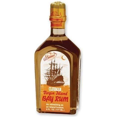 Pinaud Clubman Virgin Island Bay Rum bottle, 6 oz, natural bay rum scent with classic packaging and label.