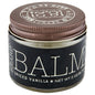 18.21 Man Made Beard Balm by Pasteur Pharmacy, 2 oz jar of beard grooming balm with natural ingredients and smooth texture.