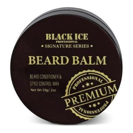 BlackIce Beard Balm from Pasteur Pharmacy in a 2 oz jar, designed to condition and style beards with natural ingredients.