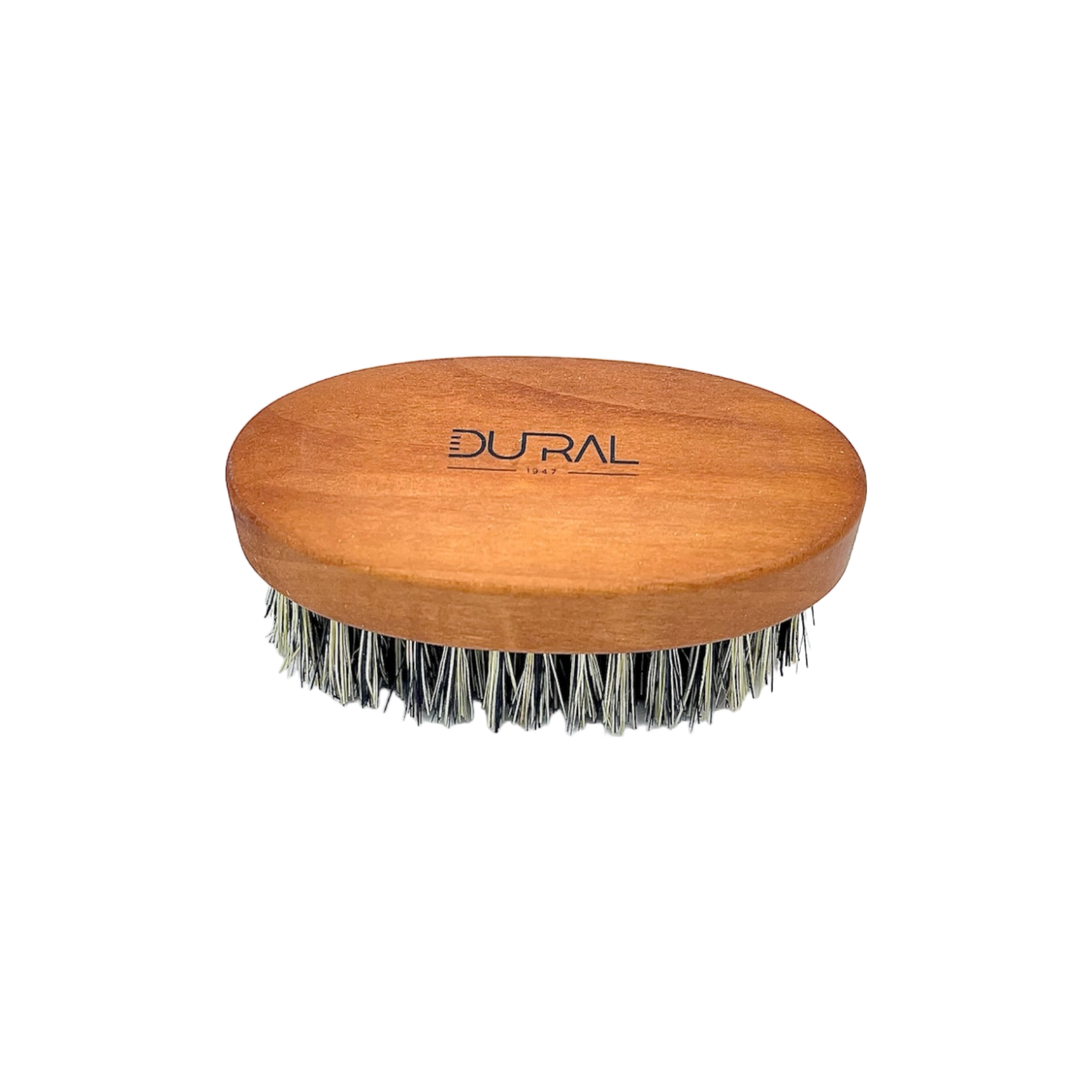 Dural Pear Wood Beard Brush by Pasteur Pharmacy with 7 rows of Tampico fiber for grooming and styling facial hair.