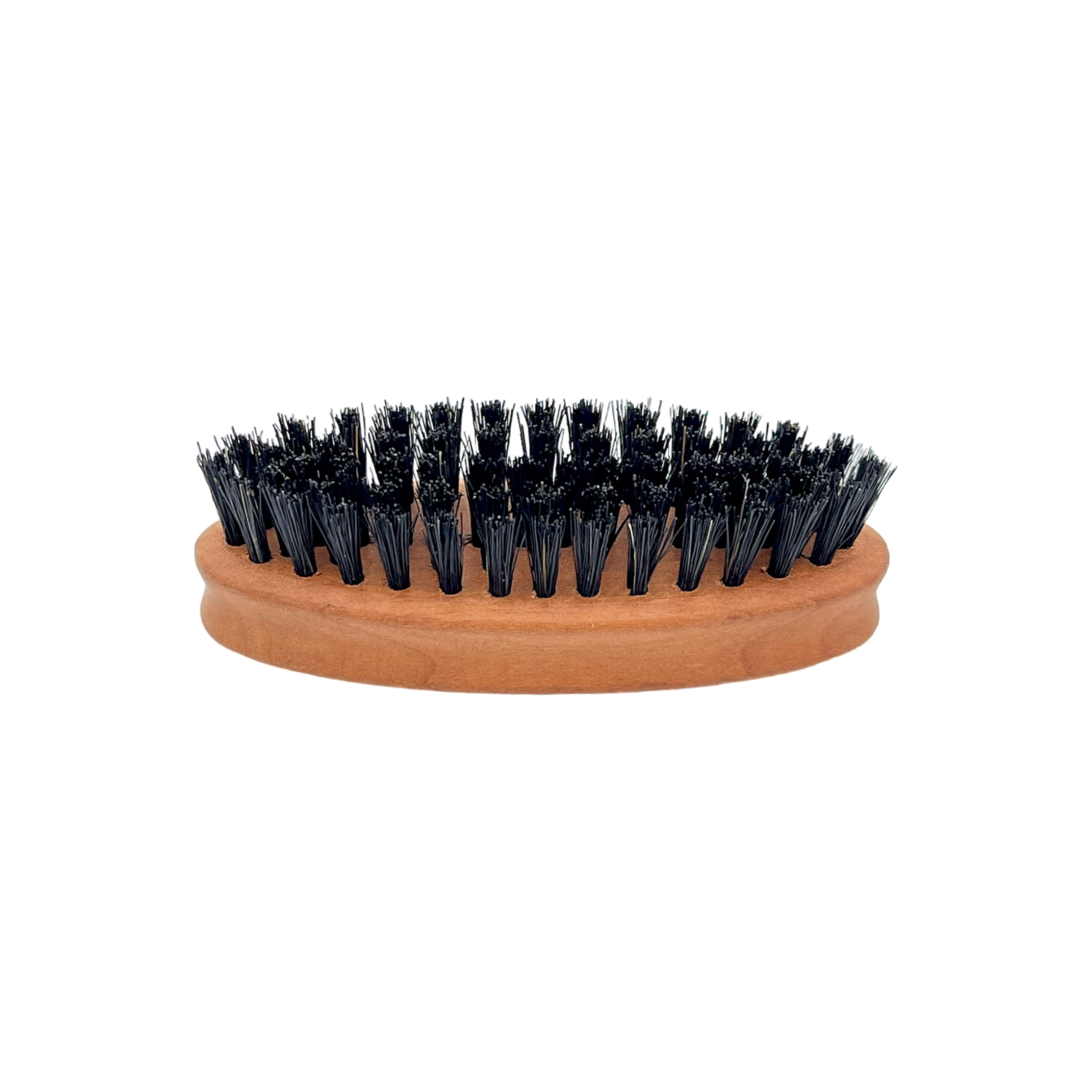 Dural Pear wood beard brush with soft natural bristles, designed for gentle beard grooming and styling.