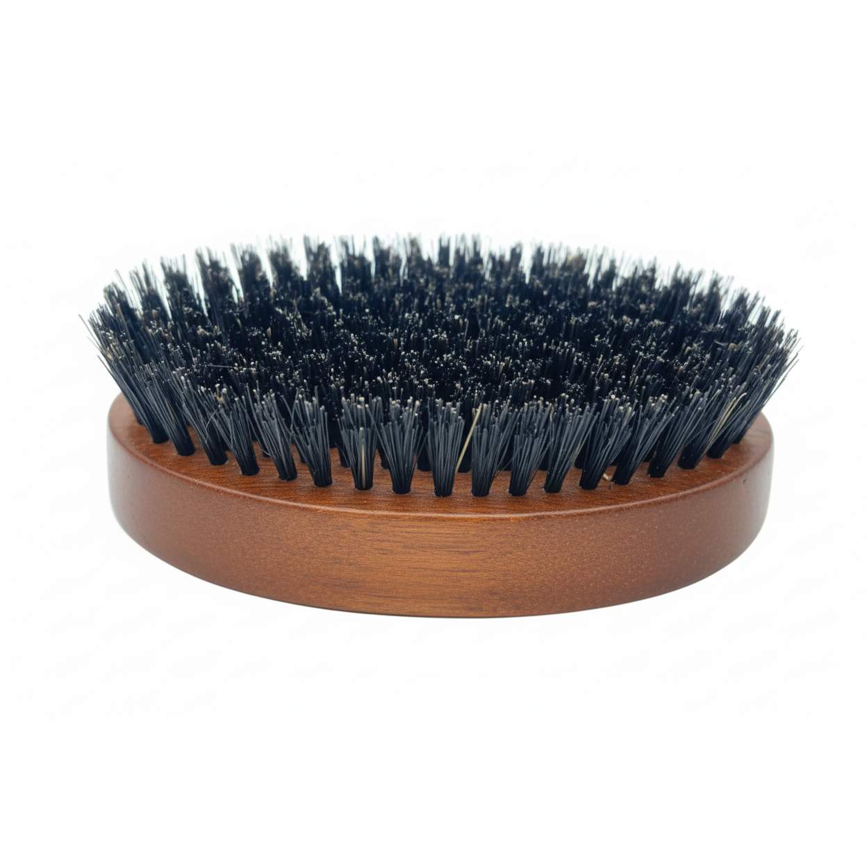 Dural Pear Wood XL soft beard brush with wild boar bristles, 113mm, for gentle beard grooming and styling.