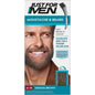 Just For Men beard color gel in medium brown, Pasteur Pharmacy brand, showing the brush-in applicator and 0.5 oz tube for mustache and beard.