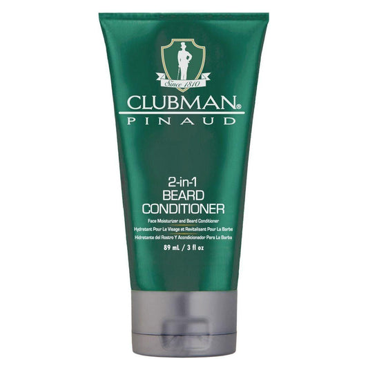 Clubman 2-in-1 Beard Conditioner from Pasteur Pharmacy, 3 oz bottle, featuring nourishing beard care formula.