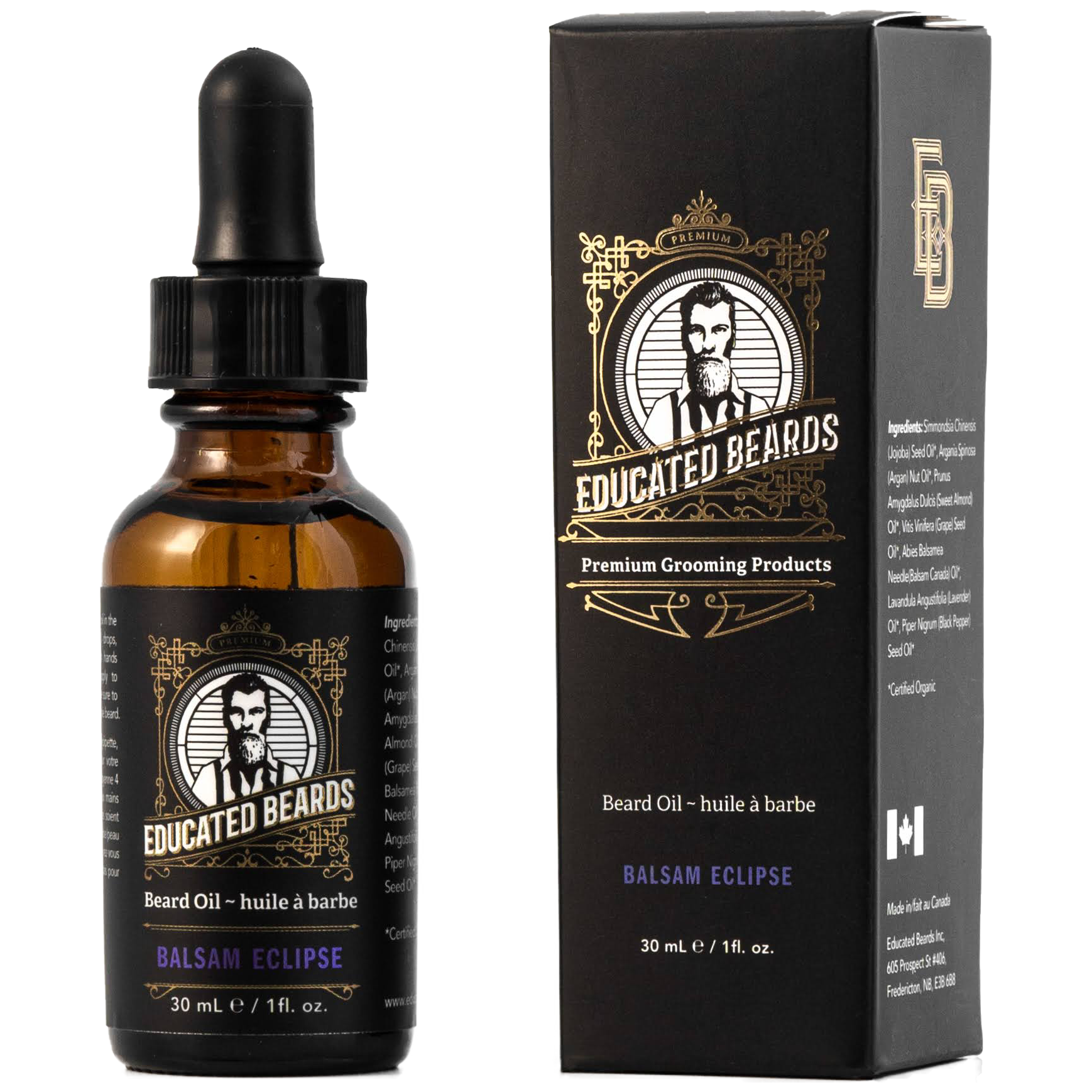 Educated Beards Eclipse Beard Oil by Pasteur Pharmacy in a 30ml bottle, designed to soften and condition beards.