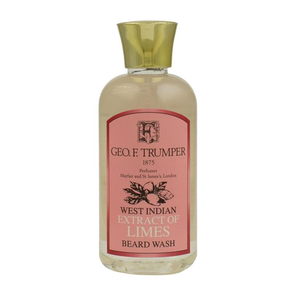 Geo. F. Trumper West Indian Extract of Limes Beard Wash in a 200ml bottle, natural beard cleansing product by Pasteur Pharmacy.