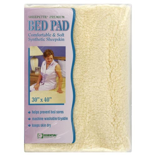 Synthetic sheepskin bed pad by Pasteur Pharmacy, 30x40 inches, soft and comfortable bedding accessory for medical use.