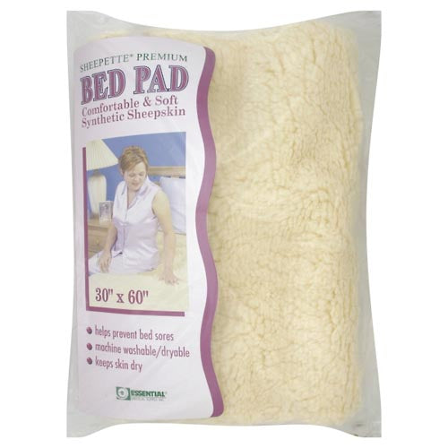 Sheepette synthetic bed pad by Pasteur Pharmacy, 30 x 60 inches, designed for medical and bedding use, with soft, durable material.