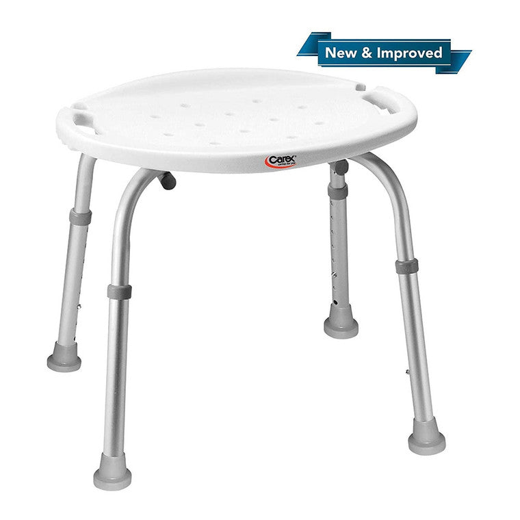 Carex Health bath and shower seat bench for safety and support, with a sturdy design suitable for bathing and showering.