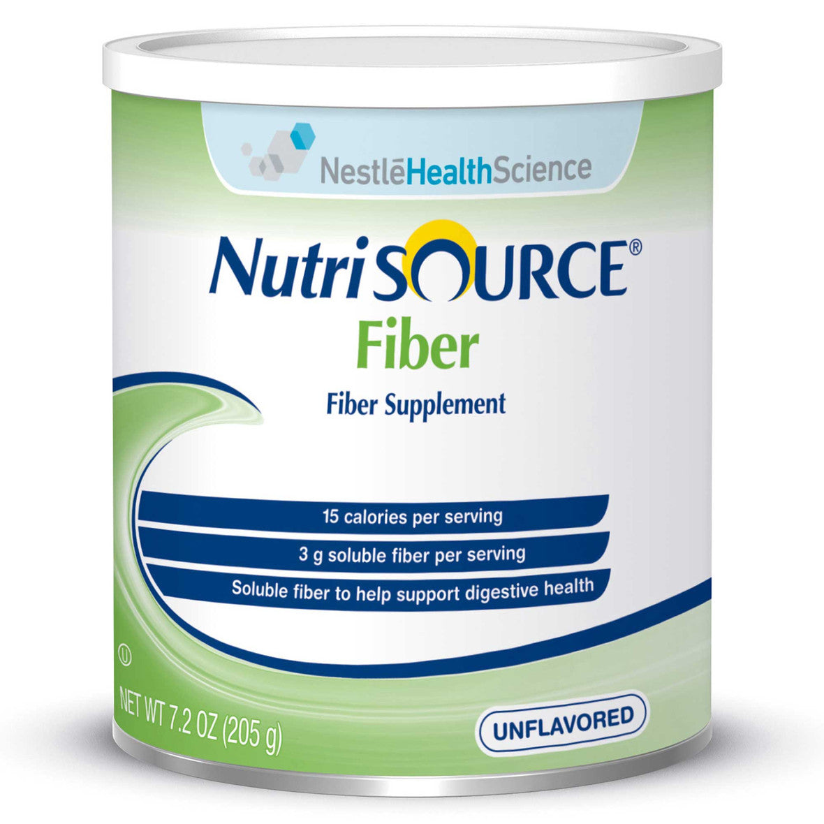 Nestle Nutrisource Powder Fiber canister, 7.2 oz, beverage supplement from Pasteur Pharmacy, four canisters in case.