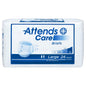 Unisex adult incontinence briefs by Attends, large disposable briefs in package of 24, suitable for discreet wear.