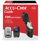 Accu-Chek Guide blood glucose test strips for diabetes testing, 100-count package from Pasteur Pharmacy.