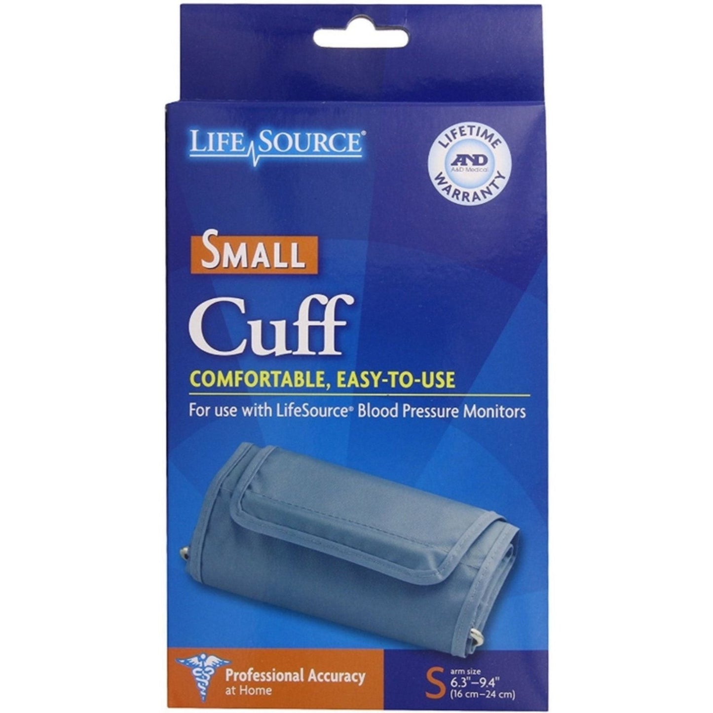 Small LifeSource digital blood pressure cuff from Pasteur Pharmacy for accurate blood pressure monitoring.