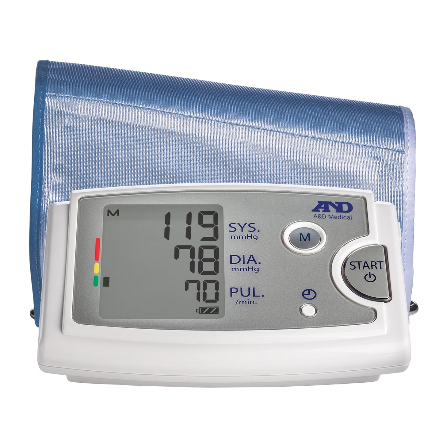 LifeSource A&D Medical extra-large cuff blood pressure monitor by Pasteur Pharmacy, displaying digital screen and cuff in use.