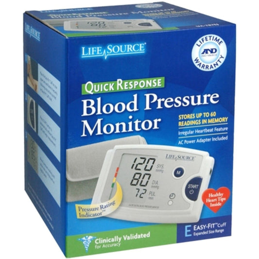 LifeSource Quick Response Blood Pressure Monitor with Easy-Fit cuff, digital blood pressure monitor by Pasteur Pharmacy.