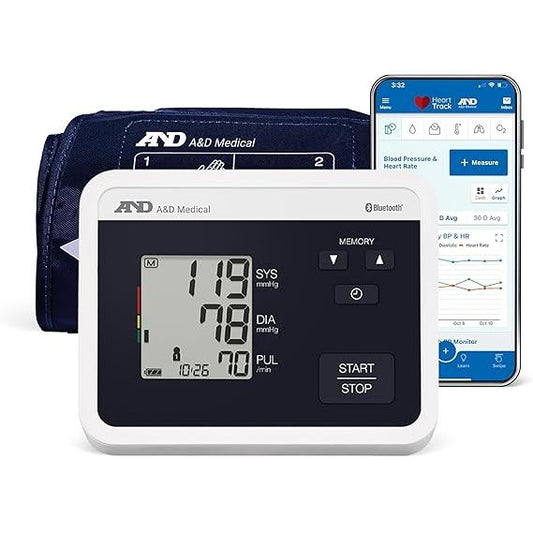 Next Gen Bluetooth Blood Pressure Monitor by Pasteur Pharmacy with advanced multi-user upper arm cuff for accurate readings.