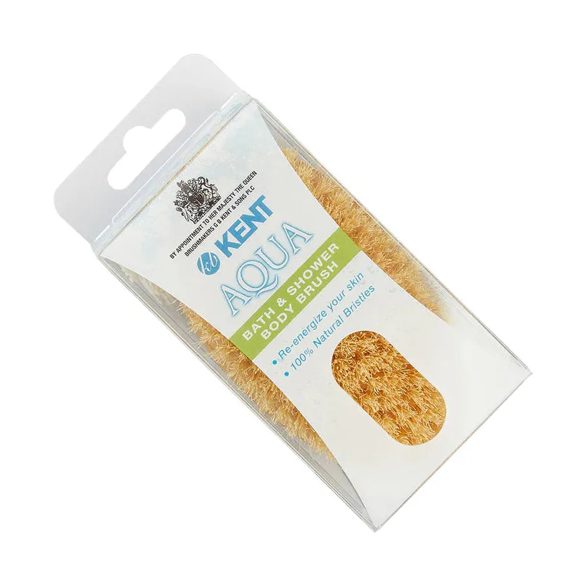 Kent Aqua Pure Bristle Bath & Shower Body Brush by Pasteur Pharmacy, featuring natural bristles for gentle exfoliation and cleansing.