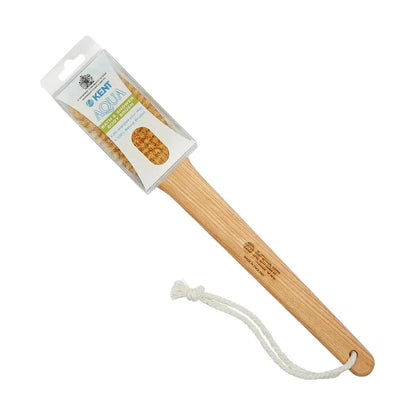 Kent Aqua Pure Bristle Bath & Shower Body Brush by Pasteur Pharmacy, natural wooden handle with soft bristles for gentle cleansing.