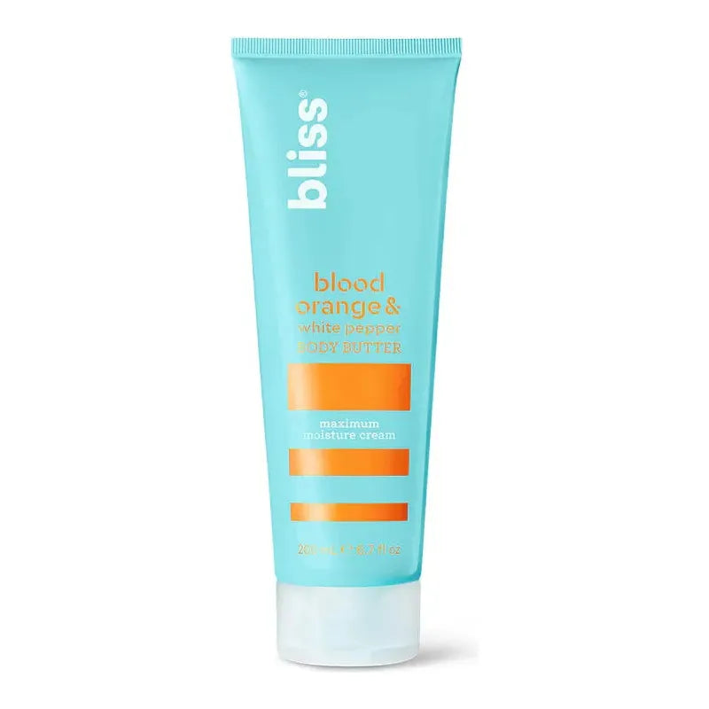 Bliss Blood Orange and White Pepper Body Butter in a 200ml jar, featuring vibrant orange and white pepper ingredients.