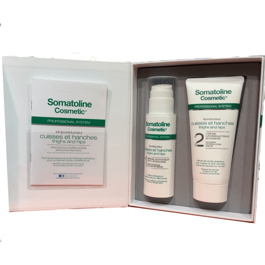 Somatoline Cosmetic Professional System Thighs and Hips Liporeducing Kit for targeted body slimming and skin care.