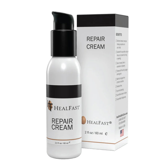 Pasteur Pharmacy HealFast Repair Body Cream 1.70 oz jar, smooth cream for skin repair and hydration.
