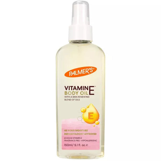 Pasteur Pharmacy Palmer's Natural Vitamin E Multi-Purpose Body Oil in a 5.1 oz bottle showing the product and label.