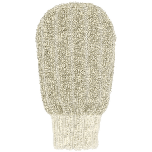 Bio-organic Riffi Body Peeling Glove by Pasteur Pharmacy for gentle exfoliation and smooth skin.