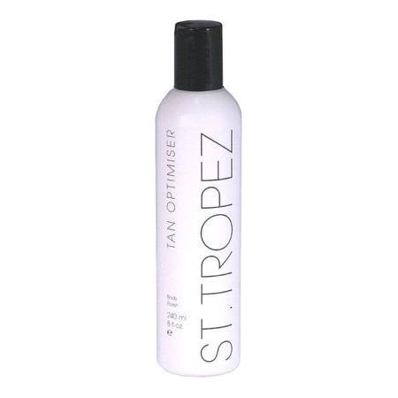 St. Tropez Tan Optimiser Body Polish by Pasteur Pharmacy, 8 oz, with exfoliating texture and natural ingredients for smooth skin.
