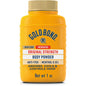 Gold Bond Original Strength medicated body powder in a 1-ounce container, with a smooth, white powder visible in the image.
