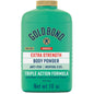 Gold Bond Medicated Talc-Free Extra Strength Body Powder in 10 oz container, natural white powder for skin care.
