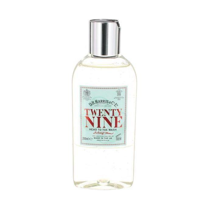 D. R. Harris & Co Twenty Nine Body Wash in 50ml bottle, gentle cleansing product with a clean, fresh scent.