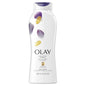 Olay Age Defying Body Wash with Vitamin E in a 12.3 oz bottle, moisturizing and revitalizing for mature skin.